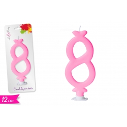 CANDELA NUMERO '8' 12CM