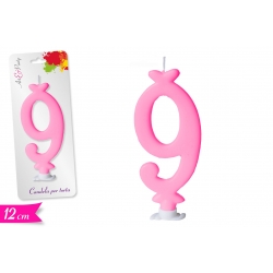 CANDELA NUMERO '9' 12CM