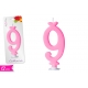 CANDELA NUMERO '9' 12CM