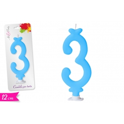 CANDELA NUMERO '3' 12CM