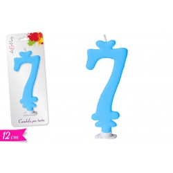 CANDELA NUMERO '7' 12CM