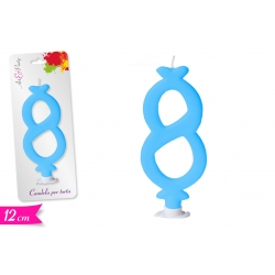 CANDELA NUMERO '8' 12CM