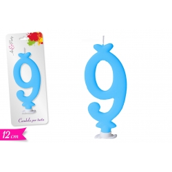 CANDELA NUMERO '9' 12CM