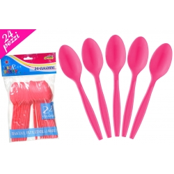 --SET 24 CUCCHIAI FUXIA