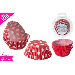 SET 100 PIROTTINI POIS/ROSSO 11.5CM 2ASS