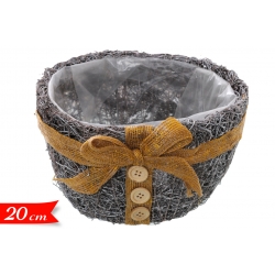 CESTINO TONDO FIOCCO ORO 20CM
