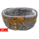CESTINO OVALE FIOCCO ORO 20CM