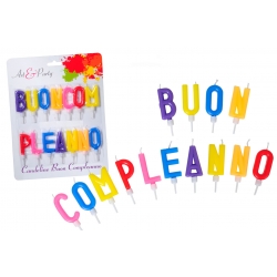 SET CANDELE LETTERE "BUON COMPLEANNO"