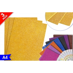 FOGLIO GOMMATO GLITTER 3PZ ASS