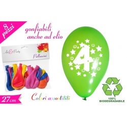 PALLONCINO '4' SET 8PZ ASS.