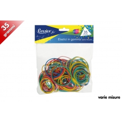 ELASTICI IN GOMMA COLOR. ASSORTITI 35G