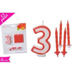 CANDELA N. "3" ROSSA SET 13PZ