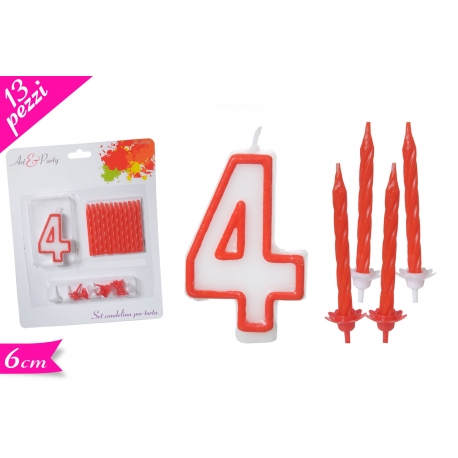 CANDELA N. "4" ROSSA SET 13PZ