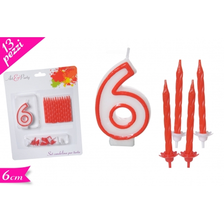 CANDELA N. "6" ROSSA SET 13PZ