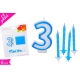 CANDELA N. "3" BLU SET 13PZ