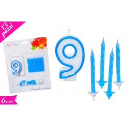 CANDELA N. "9" BLU SET 13PZ