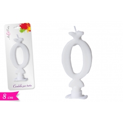 CANDELA NUMERO '0' 8CM