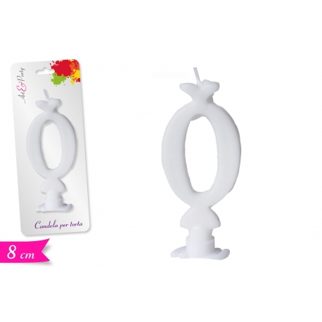 CANDELA NUMERO '0' 8CM