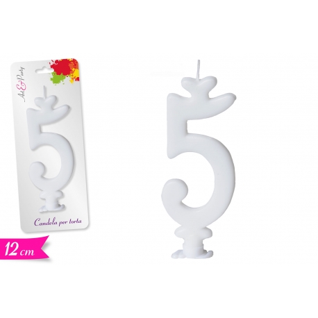 CANDELA NUMERO '5' 12CM
