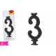CANDELA NUMERO '3' 12CM