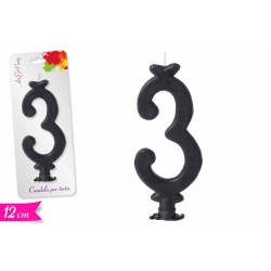 CANDELA NUMERO '3' 12CM