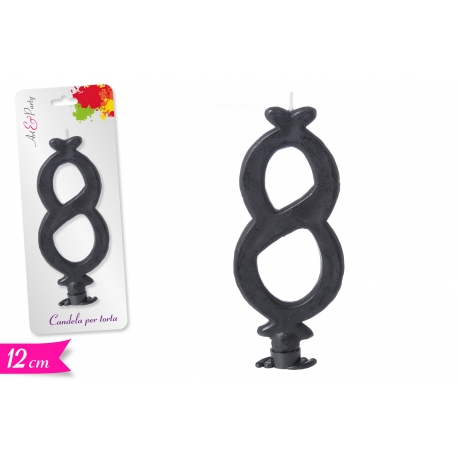 CANDELA NUMERO '8' 12CM