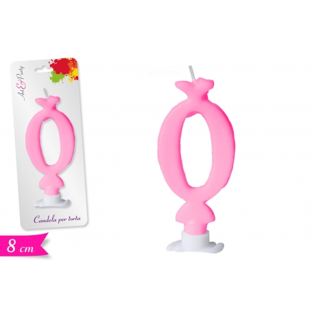 CANDELA NUMERO '0' 8CM