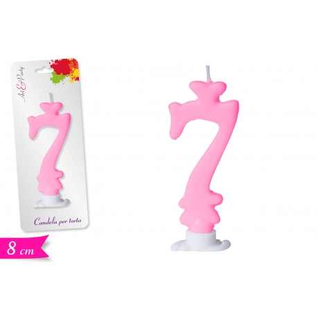 CANDELA NUMERO '7' 8CM
