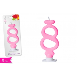 CANDELA NUMERO '8' 8CM