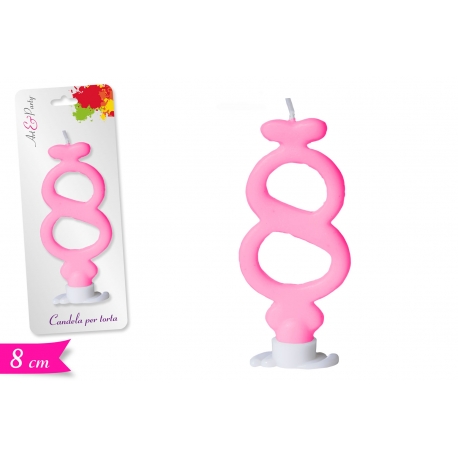 CANDELA NUMERO '8' 8CM