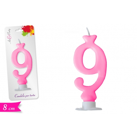 CANDELA NUMERO '9' 8CM