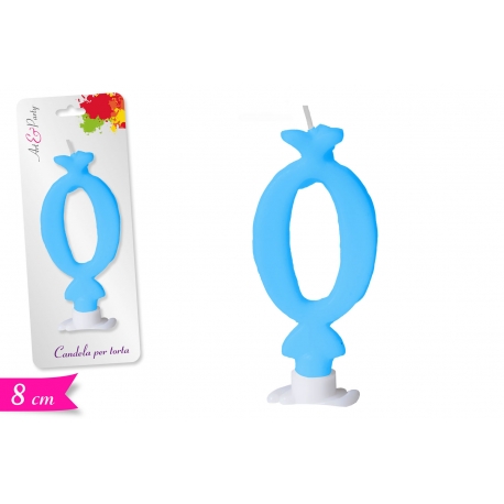 CANDELA NUMERO '0' 8CM