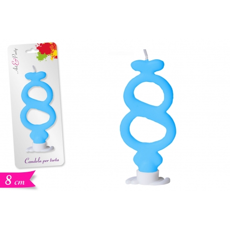 CANDELA NUMERO '8' 8CM