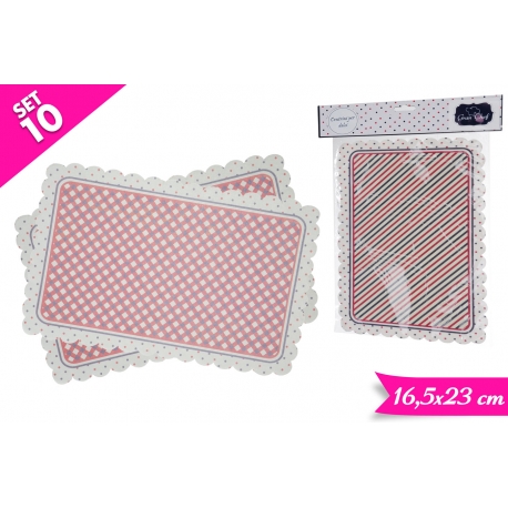 SET 10 SOTTO TORTA CARTA 16.5X23CM 2ASS