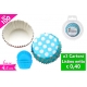 SET 100 PIROTTINI POIS/CELESTE 9.1CM