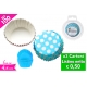 SET 100 PIROTTINI POIS/CELESTE 11.5CM