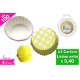 SET 100 PIROTTINI POIS/GIALLI 9.1CM