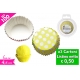 SET 100 PIROTTINI POIS/GIALLI 11.5CM