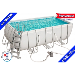 PISCINA STRUTT.+MOTORE 412X201X122CM