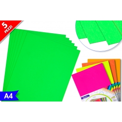 FOGLIO FLUORESCENTE 5PZ ASS