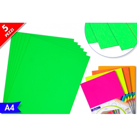 FOGLIO FLUORESCENTE 5PZ ASS