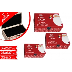 SCATOLE IN LEGNO SET 3