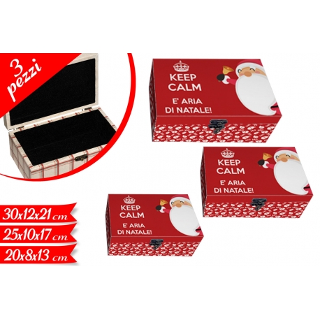 SCATOLE IN LEGNO SET 3