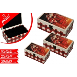 SCATOLE IN LEGNO SET 3