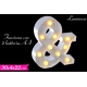 DECORAZIONE LUMINOSA LETTERA e