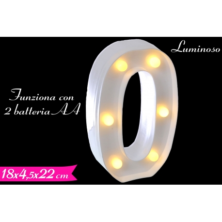 DECORAZIONE LUMINOSA NUMERO "0"