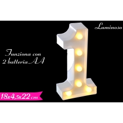 DECORAZIONE LUMINOSA NUMERO "1"