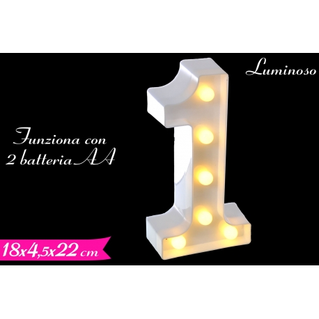 DECORAZIONE LUMINOSA NUMERO "1"