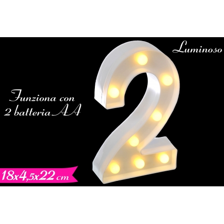 DECORAZIONE LUMINOSA NUMERO "2"