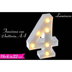 DECORAZIONE LUMINOSA NUMERO "4"